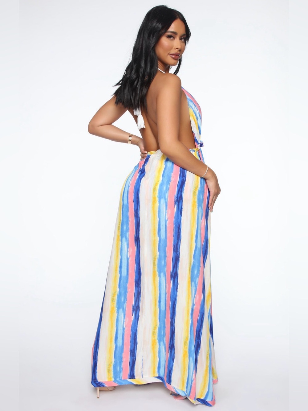 Fashion Nova Gypsy Rose Maxi Top and Shorts Set Size Small Blue Combo - Picture 4 of 10